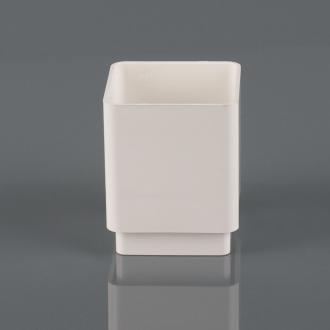 65MM SQUARE WHITE DOWNPIPE CONNECTOR BR506W