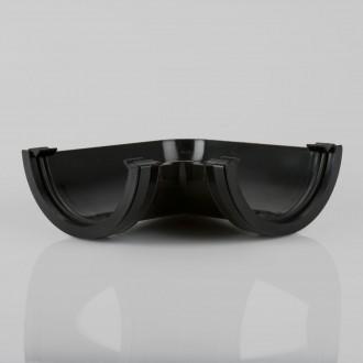 112MM ROUNDSTYLE BLACK GUTTER 90  ANGLE BR048B