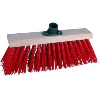 PRODEC 13" PVC YARD BROOM FLAT HEAD RED PMYB1302