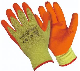 HANDMAX ORANGE BUILDERS GLOVE SERRACON GRAB & GRIP SIZE XL