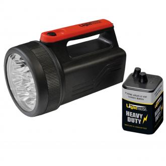 8 LED SPOTLIGHT C/W 6V BATTERY L/HOUSE  L/HT996LED