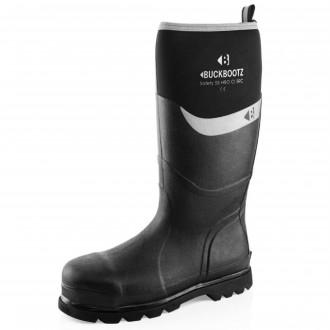 BUCKBOOTZ SAFETY WELLINGTON BLACK SIZE 12 BBZ6000BK