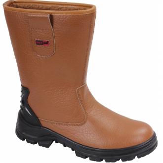 BLACKROCK LEATHER SAFETY BOOT LINED RIGGER TAN SF01 SIZE 5