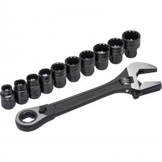 CRESCENT 11PC PASS THROUGH ADJ WRENCH SET (CRECPTAW8)