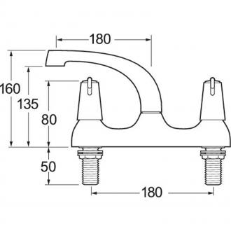 LEVER ACTION SINK MIXER DECK MOUNTED DLT105