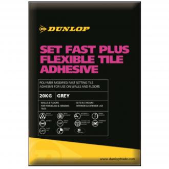 DUNLOP FLEX FAST SET TILE ADHESIVE GREY 20KG CF-03