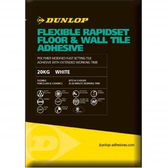 DUNLOP FLEX FAST SET TILE ADHESIVE WHITE 20KG CF-03