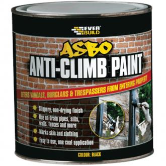 EVERBUILD ASBO ANTI-CLIMB PAINT  BLACK 1LTR