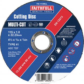 FAITHFULL MULTI CUT CUT OFF WHEELS IN TIN (FAI11510MUL)