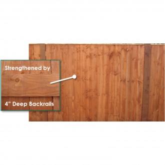 FEATHER EDGE FENCE PANEL 6' X 6' CLOSE VERTICAL BOARDED