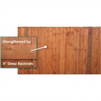 FEATHER EDGE FENCE PANEL 6' X 3' CLOSE VERTICAL BOARDED