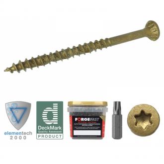 FORGEFAST DECKING SCREW TAN TUB 500 COMPOSITE 4.5X60MM