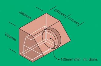 FLUE ANGLED EXIT BLOCK Y214