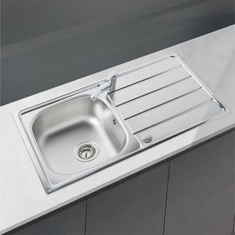 FRESSSH SINGLE BOWL SINK & DRAINER 965 x500 x170 35343301