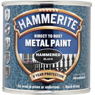 HAMMERITE DIRECT TO RUST 250ML HAMMERED FINISH BLACK