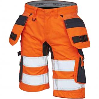 HI-VIS STRETCH SHORTS ORANGE/NAVY 38R TR7174