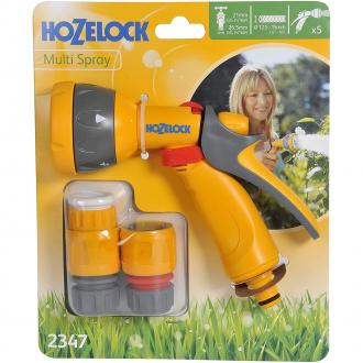 HOZELOCK MULTI-PATTERN SPRAY GUN W/FITTINGS HOZ2347