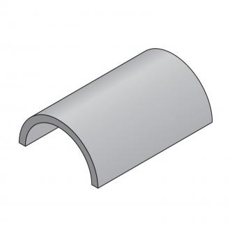 MARLEY HALF ROUND RIDGE TILE 450MM SMOOTH GREY