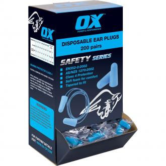 OX DISPOSABLE EAR PLUGS (2) CORDED OX-S246902