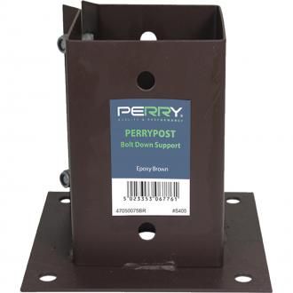 PERRY FENCE POST BOLT DOWN  3" X 3" 75BR-10 75MM