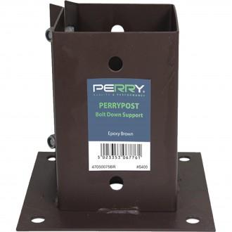 PERRY FENCE POST BOLT DOWN  4" X 4" 47050100BR-10