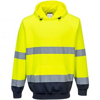 PORTWEST HI-VIS HOODY TWO TONE YELLOW & NAVY B316  SIZE XXXL