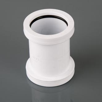 40MM PUSH-FIT WHITE WASTE STRAIGHT CONNECTOR  W922W