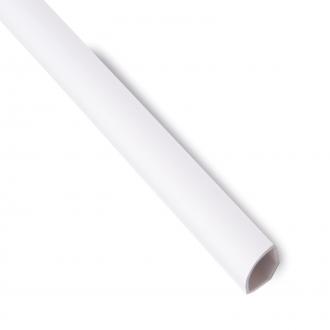 WHITE PLASTIC QUADRANT SOLID 9MM X 2400MM ER112W8