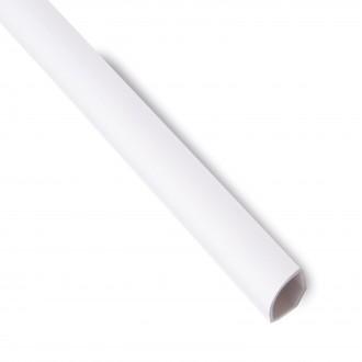 WHITE PLASTIC QUADRANT HOLLOW 12.5MM X 2400MM  ER069W8