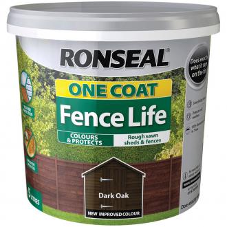 RONSEAL FENCELIFE ONE COAT 5LTR  DARK OAK 38288