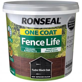 RONSEAL FENCELIFE ONE COAT 5LTR  TUDOR BLACK OAK 38293