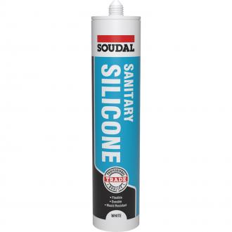 SOUDAL SANITARY SILICONE WHITE 290ML 121647