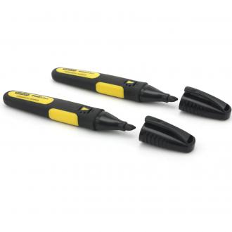 STANLEY BLACK CHISEL TIP MARKER PENS 2PK 0-47-314