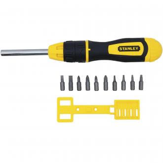 STANLEY MULTIBIT RATCHET SCREWDRIVER & BITS 0-68-010