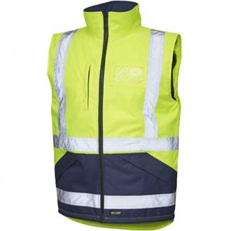 VELTUFF HI-VIS BODYWARMER YELLOW/NAVY HV5310 MEDIUM