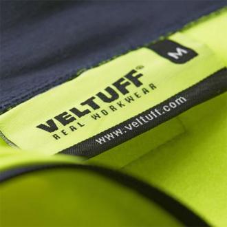 VELTUFF HI-VIS ZIP SWEATSHIRT YELLOW/NAVY HV2264 SMALL