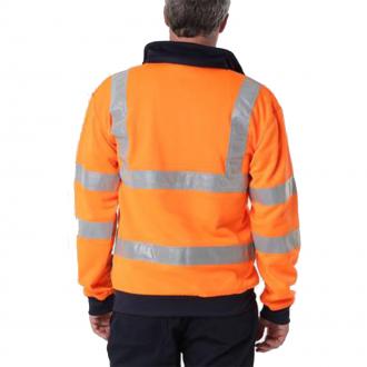 VELTUFF REFLEX HI-VIS HOODIE ORANGE/NAVY HV2275 XX LARGE