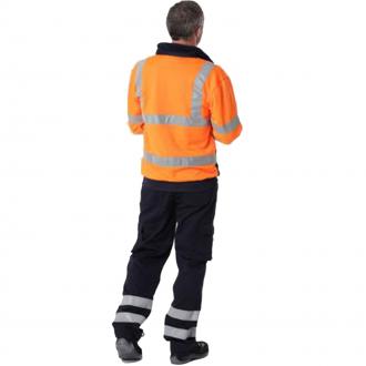 VELTUFF REFLEX HI-VIS HOODIE ORANGE/NAVY HV2275 SMALL