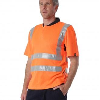 VELTUFF REFLEX HI-VIS T SHIRT HV5202 ORANGE SMALL