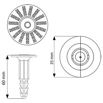 WYKAMOL CM BRICK PLUG W/SEAL 100PK 60MM CMBRICKSEAL100