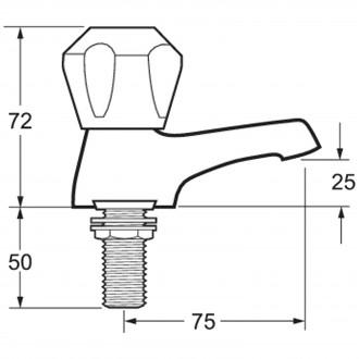 PROFILE CONTRACT BASIN TAPS ROUND CHROME HEAD DCM101 JJH