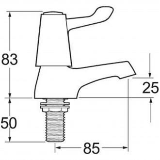 LEVER ACTION BATH TAPS CLASSIC CHROME PLATED DLT102