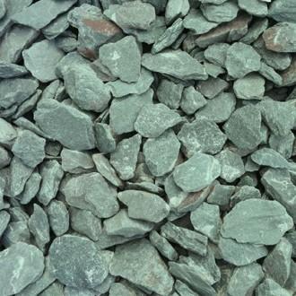 40MM GREEN SLATE CHIPPINGS 25KG BAG