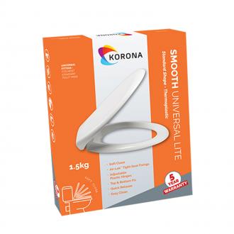 WHITE SOFT CLOSE TOILET SEAT KORONA  MV060L