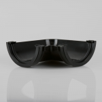 112MM ROUNDSTYLE BLACK GUTTER 90  ANGLE BR048B