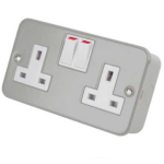 2 GANG METAL CLAD DOUBLE SWITCHED SOCKET GMCS132SS