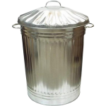 90LTR GALVANISED DUSTBIN & LID HNHGALVLID