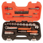 BAHCO SOCKET SET 3/8IN & 1/4 IN DRIVE 34PC (BAHS330)