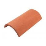 CONCRETE HALF ROUND RIDGE 450MM RED