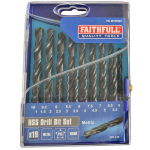 FAITHFULL 19PC HSS JOBBER DRILL SET (FAIM19PSET)